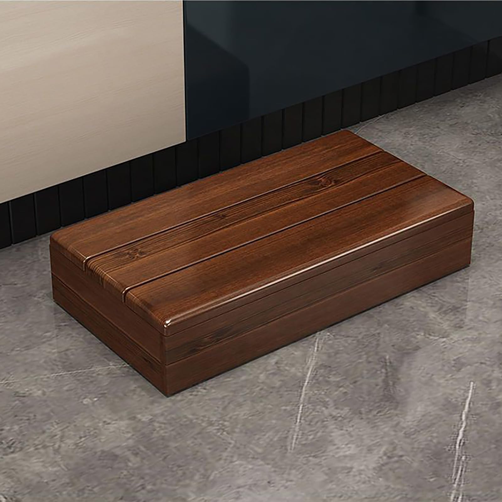 Hggdsac Wooden Step with Non-Slip, Portable Bedside Steps, Platform Block, Outdoor Half Step for Adults, Kids/Bedside, Bathroom, Kitchen, Garden, 300lbs Capacity, 40×30×20cm
