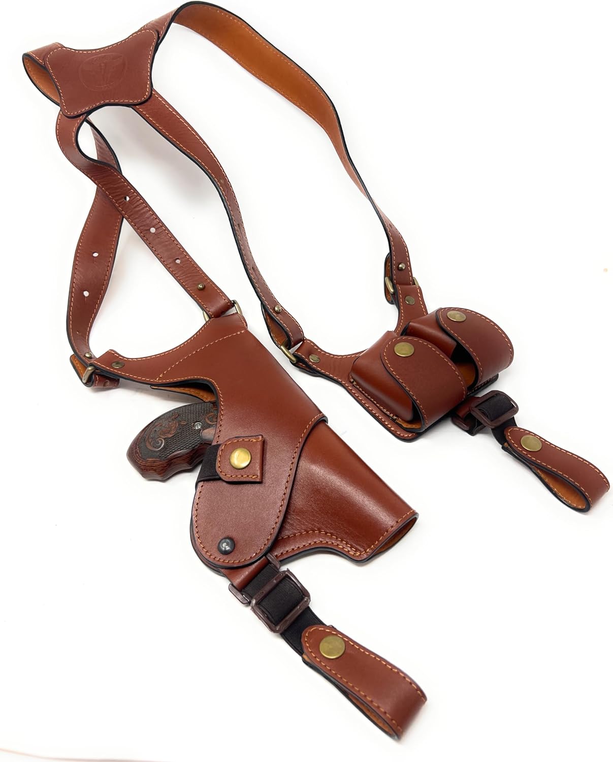Cardini Leather Premium Shoulder Holsters for Concealed Carry, S&W J Frame, Taurus 605, 642 Airweight, 38 Special