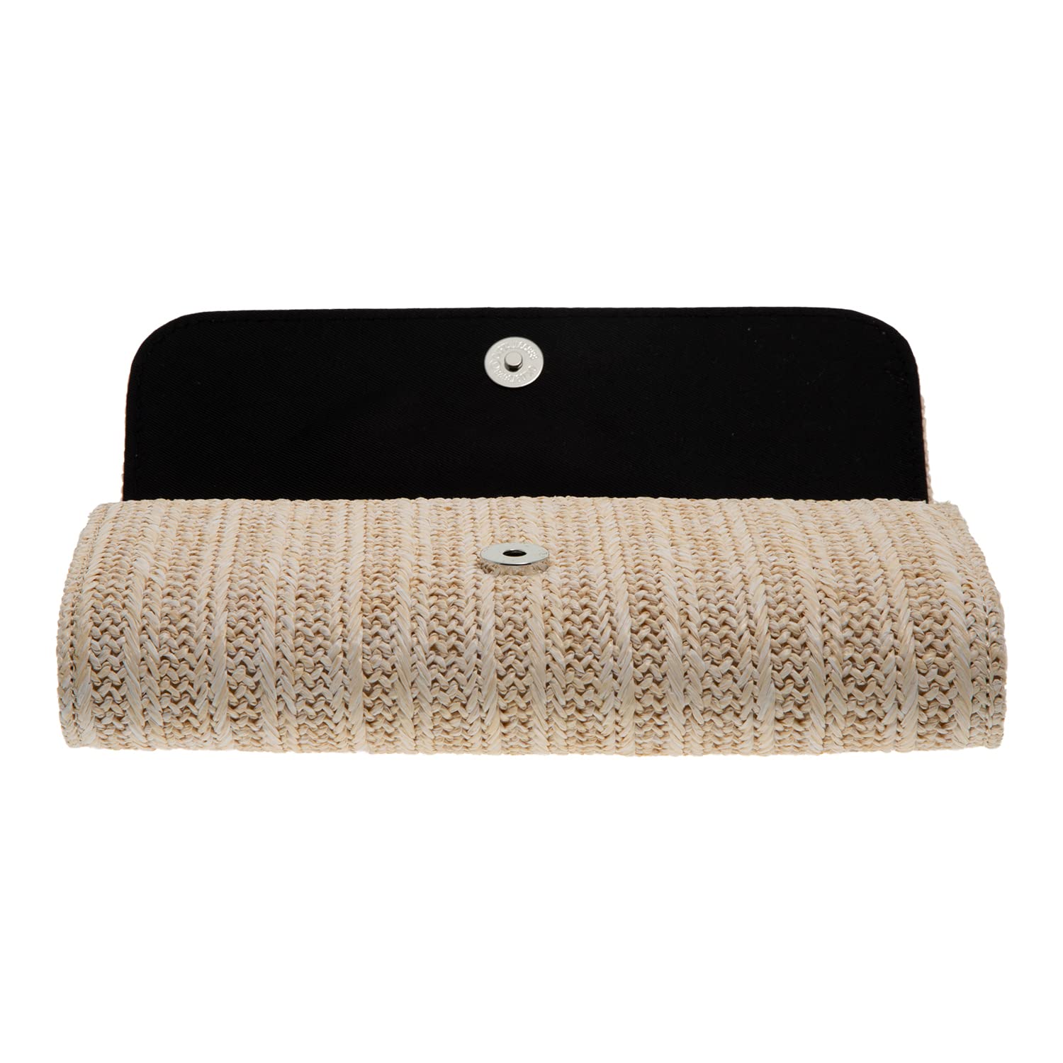 Damen Clutch aus natürlichem Stroh, Elfenbein1