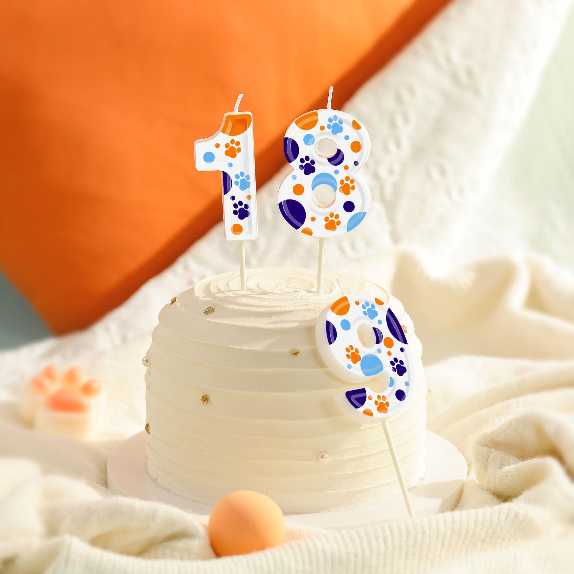 PHD CAKE 2,76 Zoll Zahl 2 Konstruktion Geburtstagskerzen Gelb und Weiß Streifen Zahlenkerzen Kuchen Zahl Kerzen Party Feier