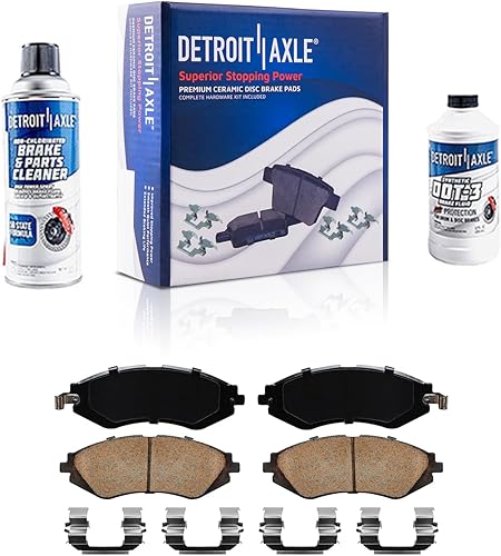 Miniatura 111 de Detroit Axle - Pastillas de Freno Delantero para Chevrolet Captiva Sport Equinox Pontiac Torrent Saturn Vue Suzuki XL-7, Pastillas de Freno Cerámica