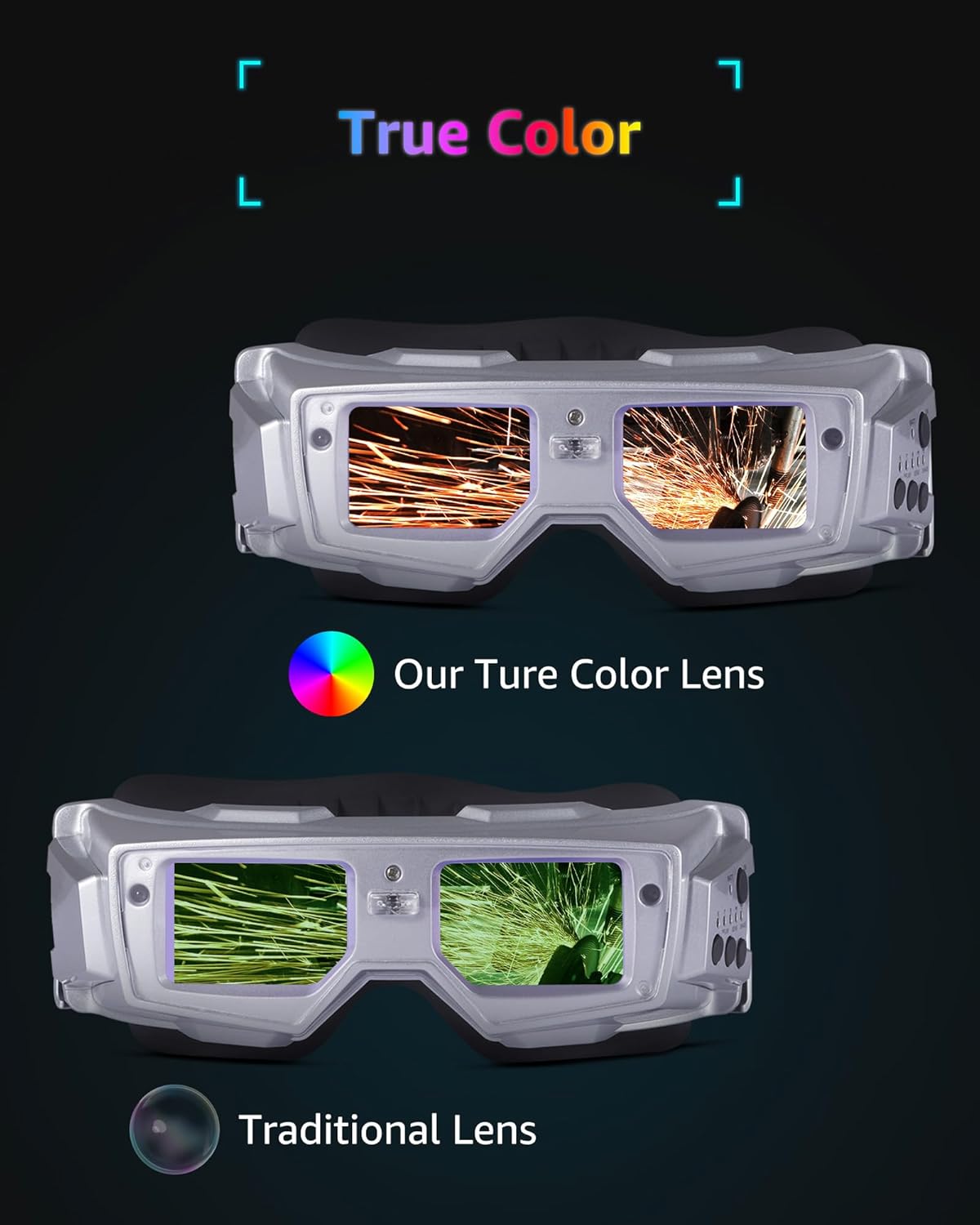 Welding Goggles with True Color Technology