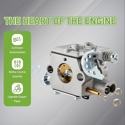 Miniatura 3 de 309376002 Carburador para Ryobi RY3714 RY3716 Motosierra de gas Carb con bombilla de cebador bujía filtro de combustible