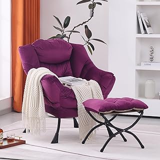 10 Small Bedroom Ideas to Make Tight Spaces Feel Bigger 55 Lazy Chair with Ottoman, Modern Accent Chair Lounge Leisure Sofa Chair w...