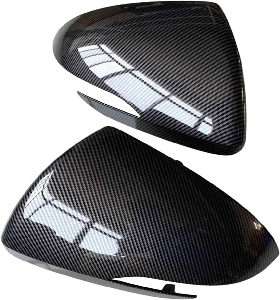 Compatible For Elantra Avante AD 2016-2020 Car Replacement Rearview Side Mirror Cover Wing Cap Exterior Door Rear View Case Trim (Color : No Horn Carbon)