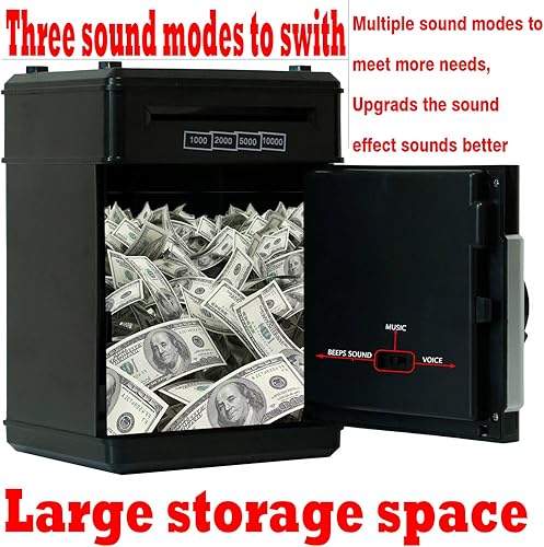 Miniatura 4 de HKHDICL ATM Piggy Bank Toys for Kids Ages 5 6 7 8 9 10 11. Coin Cash Money Bank Electronic Password Saving Box for Boys Girls. Birthday Gift Kids