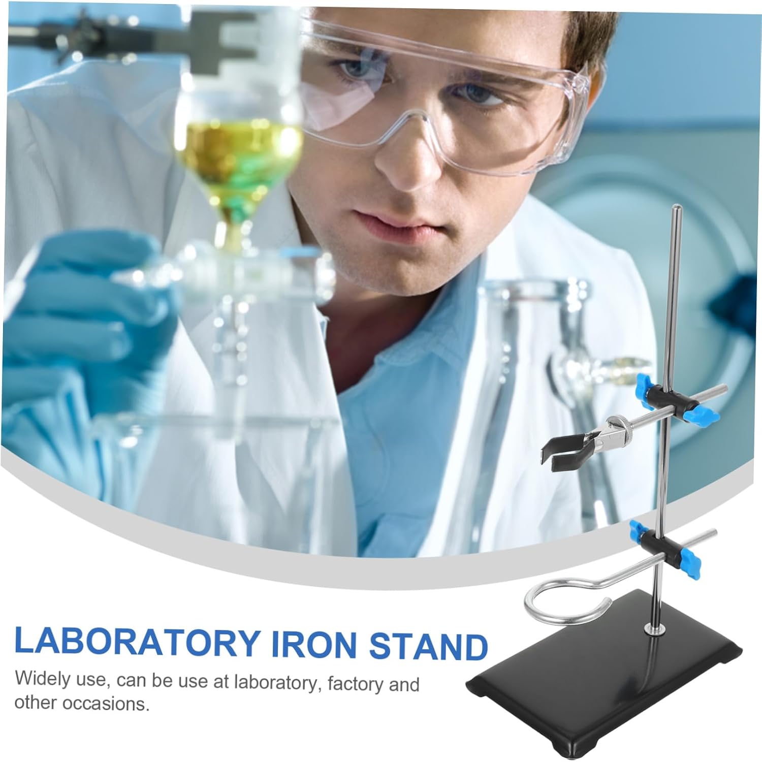 Cabilock Laboratory Grade Metalware Strong Sturdy Mini Stand for Chemistry Physics Experiments Style