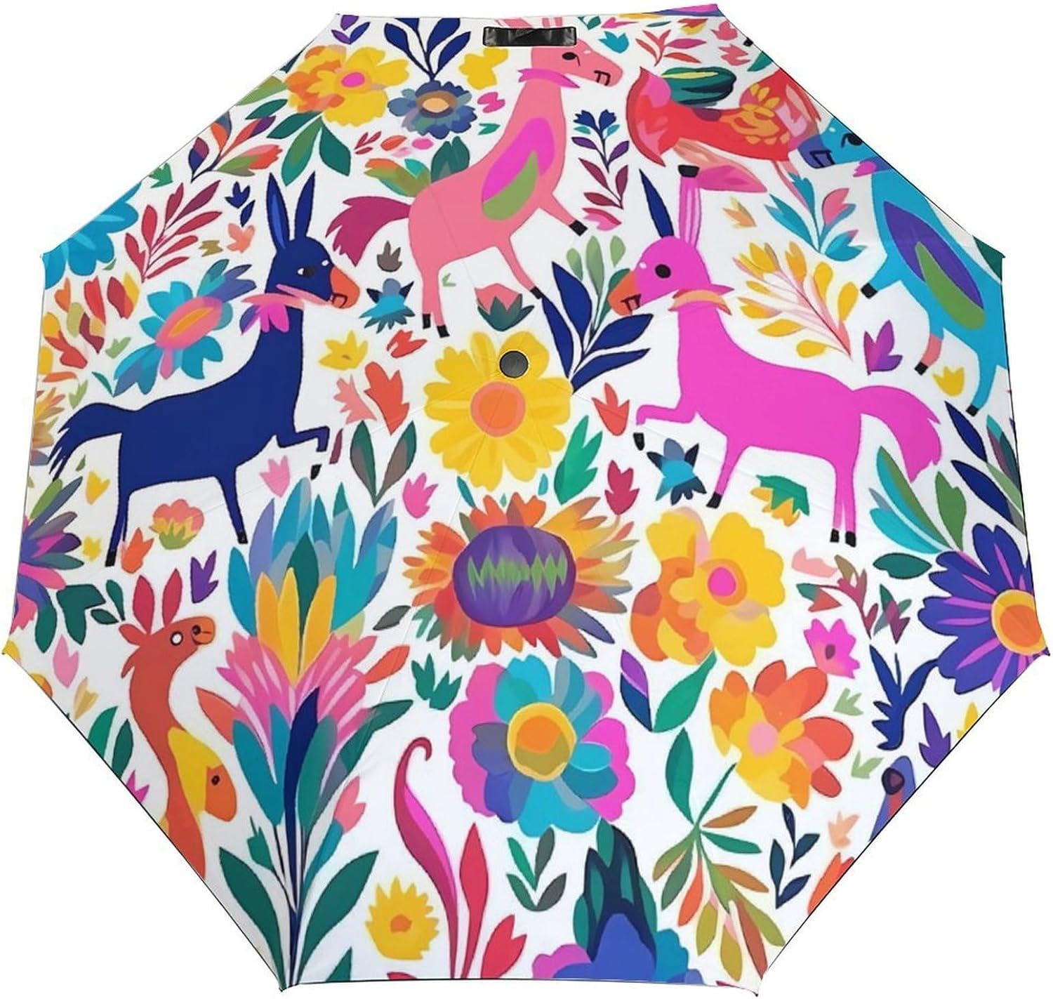 Folding Small Sun Umbrella Mexican Otomi Animals Windproof Travel Umbrella Lightweight Small And Compact Suit for Pocket