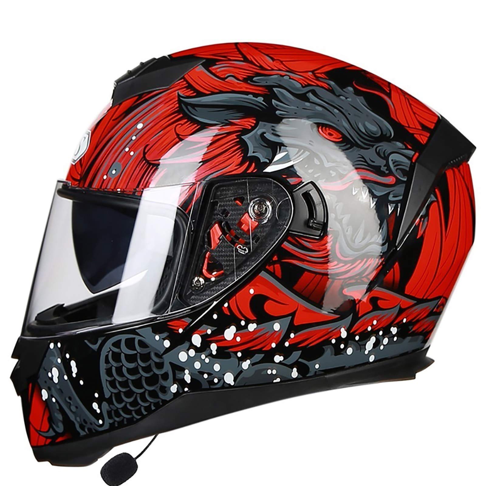 Motorradhelm Mit Abnehmbaren Katzenohren | Integralhelm, ECE-geprüft | Für Männer & Frauen