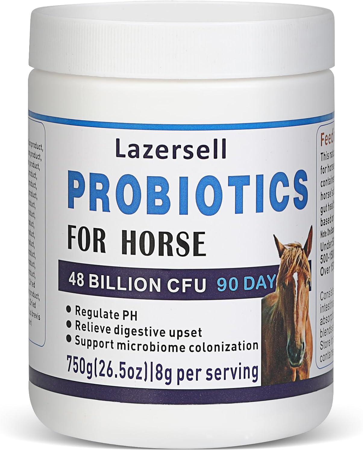 Probiotics for Horses Dietary Supplement, All-Natural Digestive System Maintenance Formula Equine Digestion Support Horse Health Supplements (90 Days)