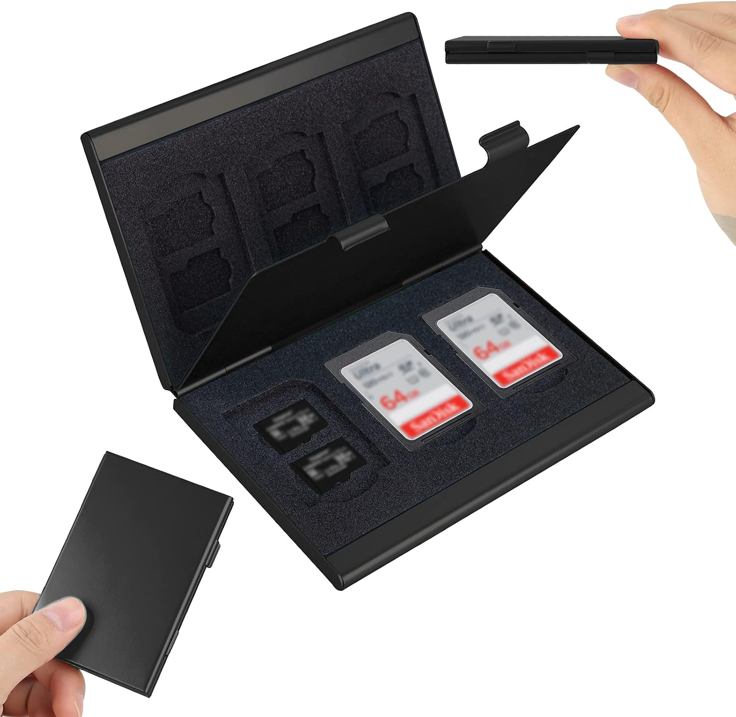 SD Card Holder, SD Card Case,LAVILI CF Memory Card Holder Case Aluminum