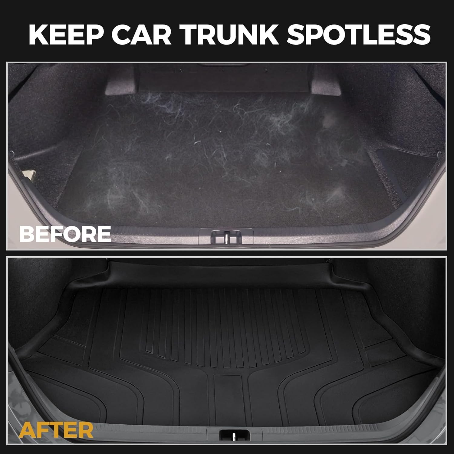 Floor Mats for Toyota Camry 2018-2024, All Weather Floor Mats Trunk Cargo Liner and Door Sill Guards Accessories, Full Coverage Set (Not fit AWD or Hybrid Models)