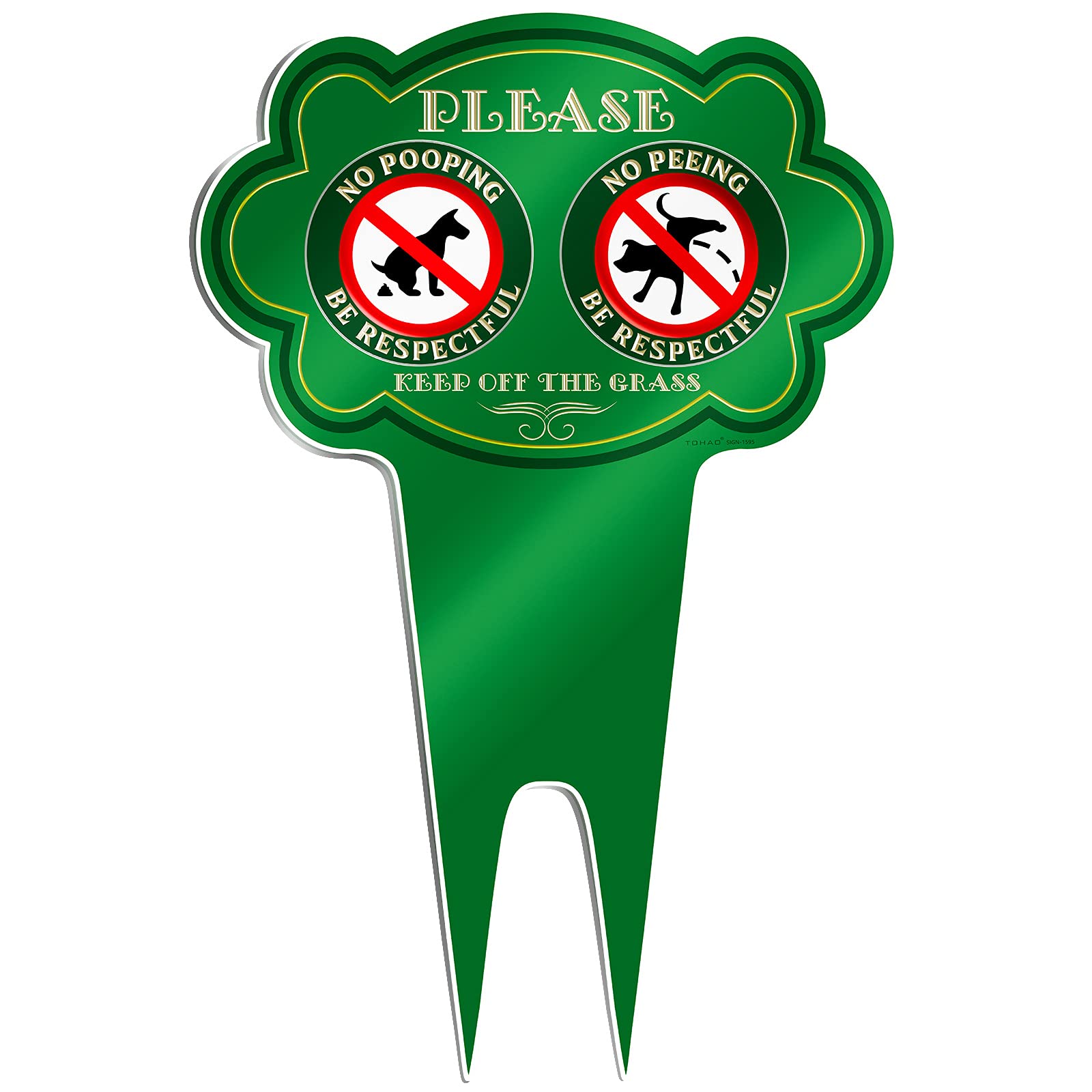 Cabilock Panneau D'avertissement « No Peeing Pooping » Pour