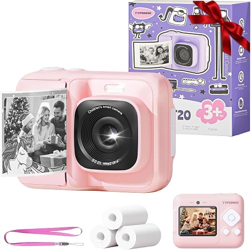 Kids Camera Instant Print, 1080P HD Video Digital Camera, Pink