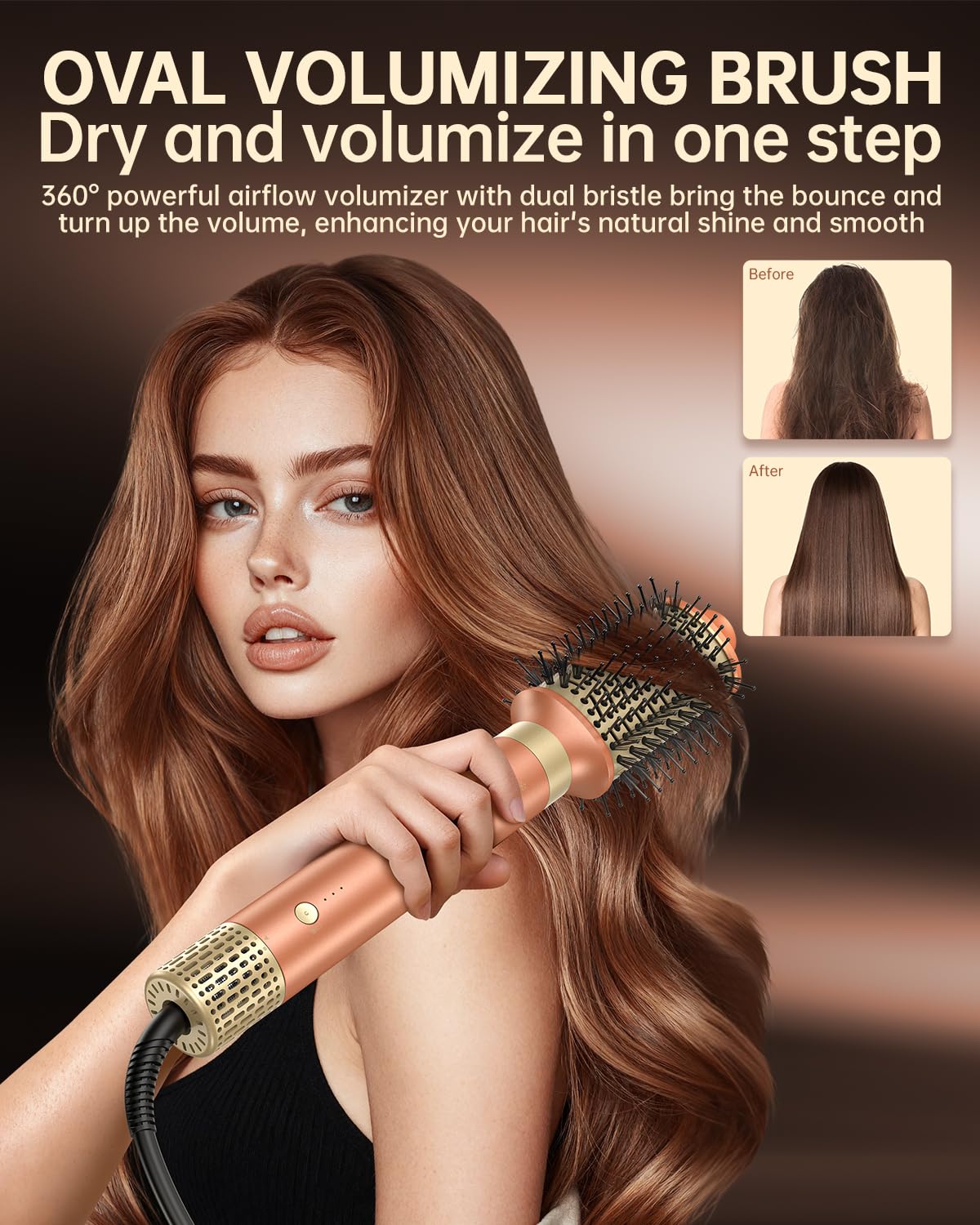 webeauty Doble Voltaje 7 in 1 Secador Pelo Nueva Actualización,110,000RPM/Min,30M/S,1400W Secador con Cepillo de Aire,Plancha de Aire, Difusor,Rizadores de Aire,500 Millones de Iones Negativos