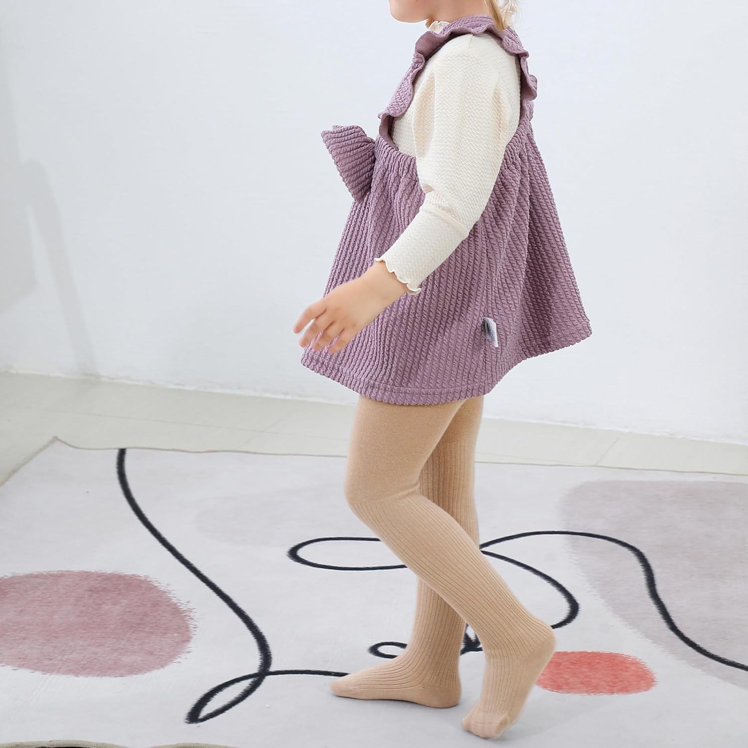 American Trends Baby Tights Non Slip Skid Baby Girl Tight Toddler Stocking Pants Cable Knit Infant Leggings - Image 4