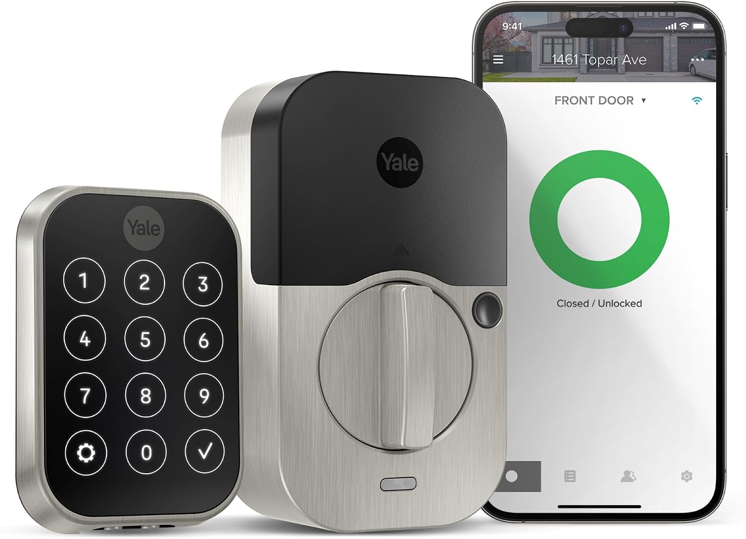 Security Assure Lock 2 with Wi-Fi, Key-Pad, Deadbolt, Satin Nickel