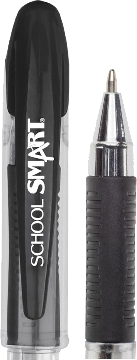 School Smart Black Ballpoint Pen, Pack of 48