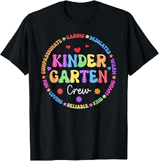 Kindergarten Crew Funy Back To School Teachers Kids Students T-Shirt