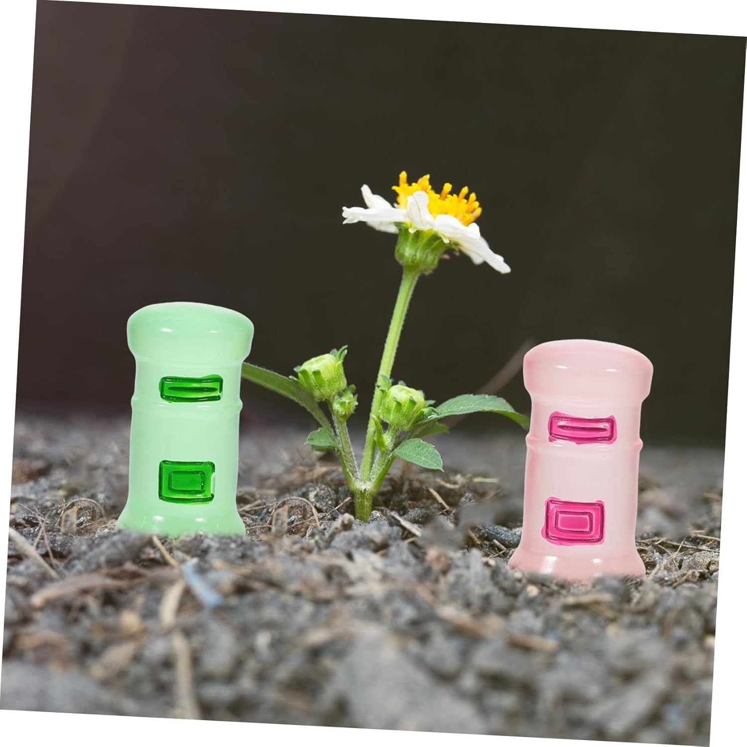 balacoo 150 Pcs Flat top Micro Landscape Mailbox Decorations Cute Resin Crafts Cartoon Statue trinkets Micro Landscape Decoration Mini Desk Bonsai Luminous Miniature Crafts Mail, As Shownx5pcs