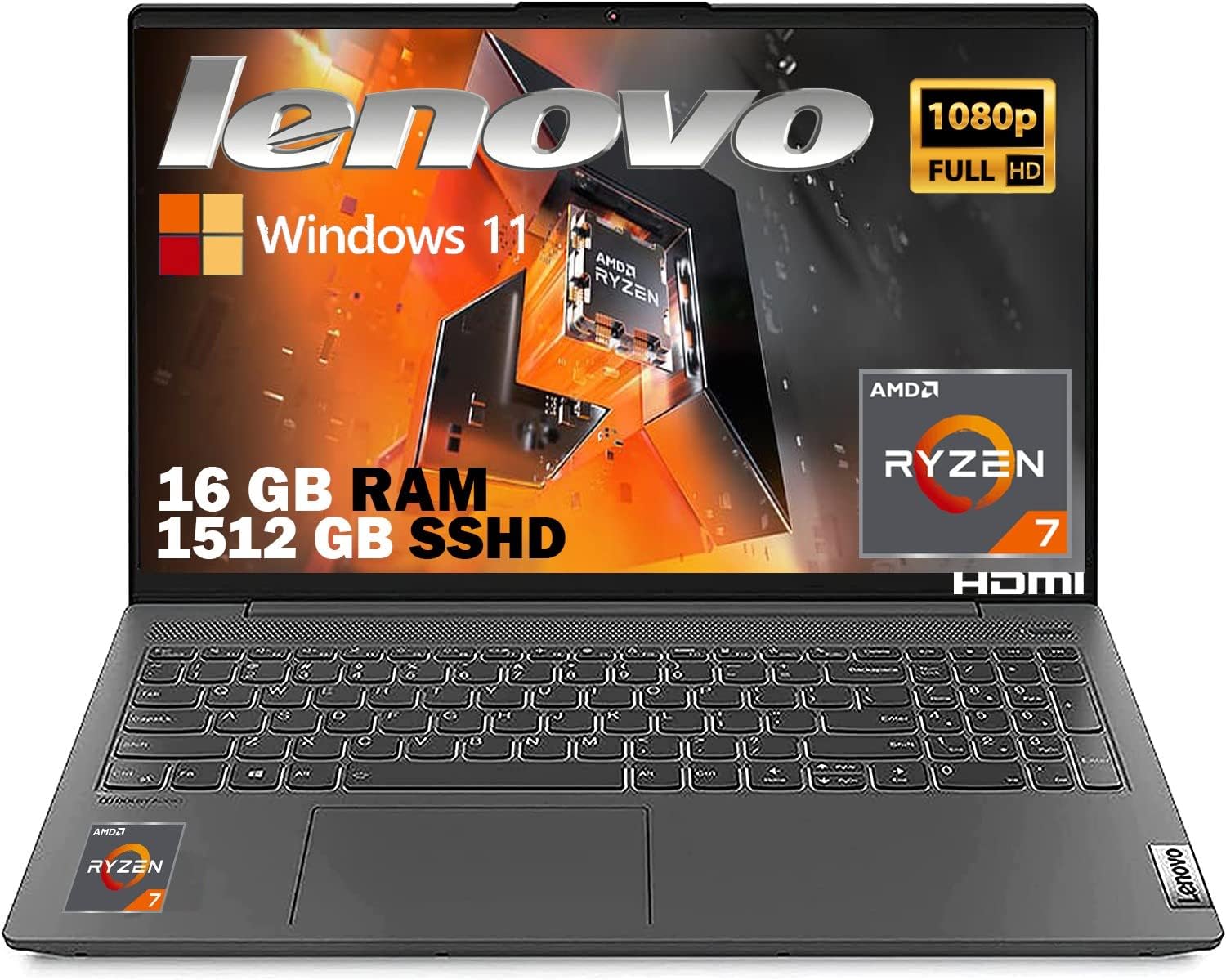 Lenovo Notebook pc portatile Cpu Ryzen 7 5700U 8, RAM 16Gb, SSD+HD M.2 1512GB, Display 15,6 Full HD, tastiera Italiana, 4 usb, Win 11 Pro, Mouse OMAGGIO Lenovo Notebook pc portatile Cpu Ryzen 7 5700U 8, RAM 16Gb, SSD+HD M.2 1512GB, Display 15,6 Full HD, tastiera Italiana, 4 usb, Win 11 Pro, Mouse OMAGGIO