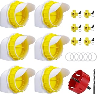 GardTok Effortless DIY Chicken Feeder and Waterer Set No Waste, Poultry Feeder Kit with 6 Ports & 6 Nipple Waterers,Automatic Chicken Feeder,Rat Proof Poultry Feeder
