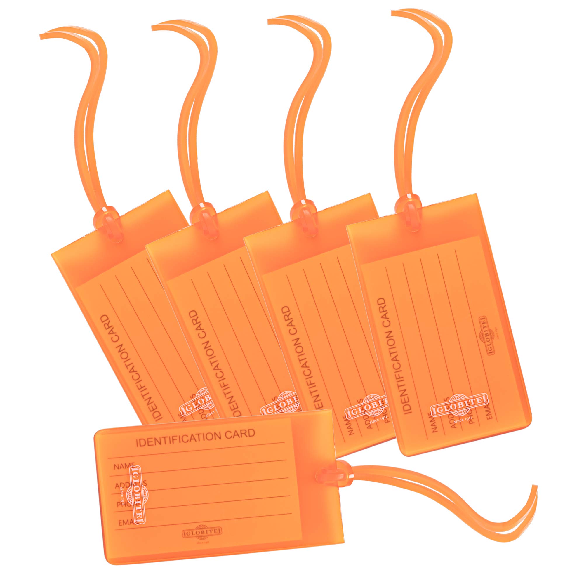 5 Pack Flexible Luggage Name Tags – Silicone Travel Labels for Bags Backpacks, Suitcases, and Golf Bags