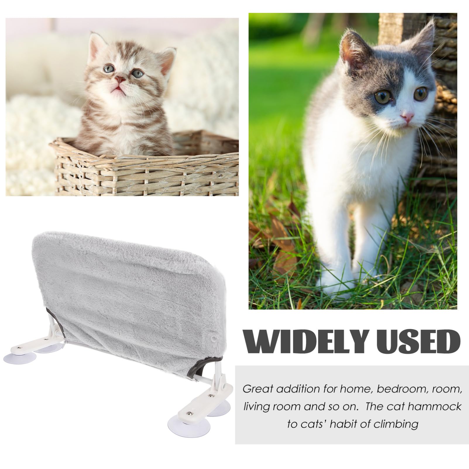 HANABASS Cat Window Perch Hammock per Gatti con Ventose Lettino da Finestra Design Pratico per Relax e Gioco di Gatti