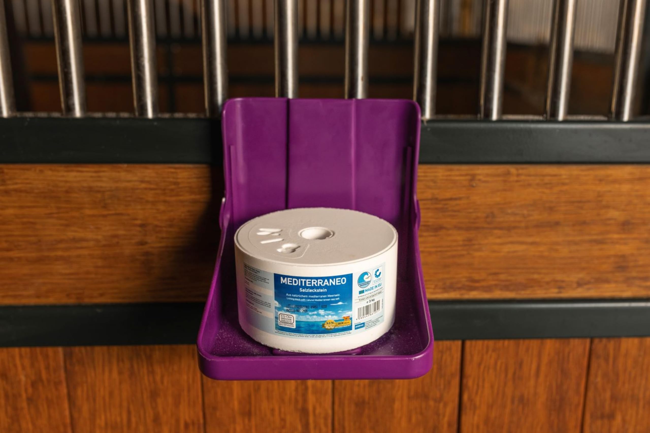 Mineral Lick Horse MEDITERRANEO Set di pietre saline 4 x 3kg - Pietre saline per cavalli, pecore, capre, selvaggina e bovini - Pietra minerale per leccare il sale