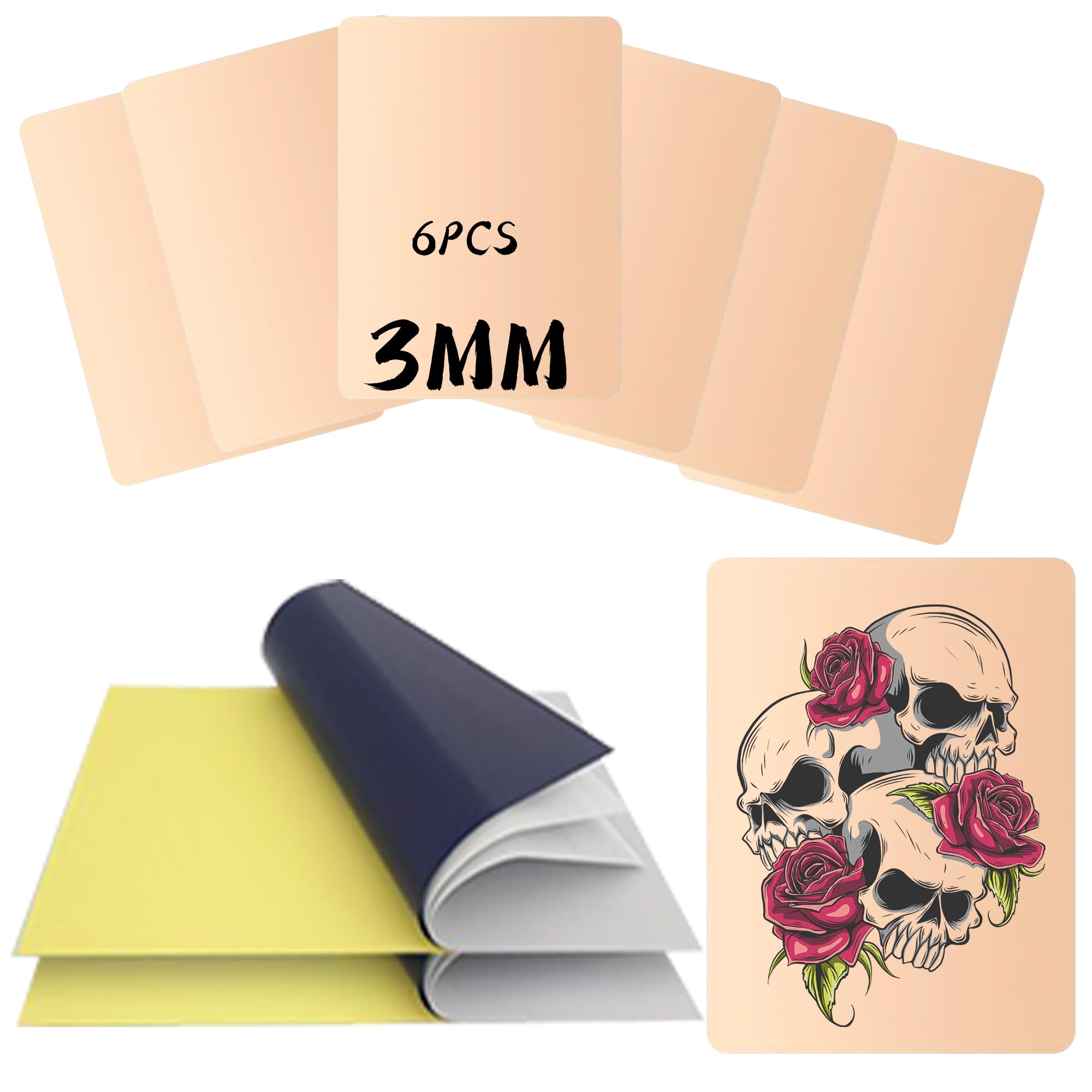 3mm Tattoo Skin Practice Kit - Yuelong 515PCS Tattoo Fake Skin Ink Caps And Transfer - View #7