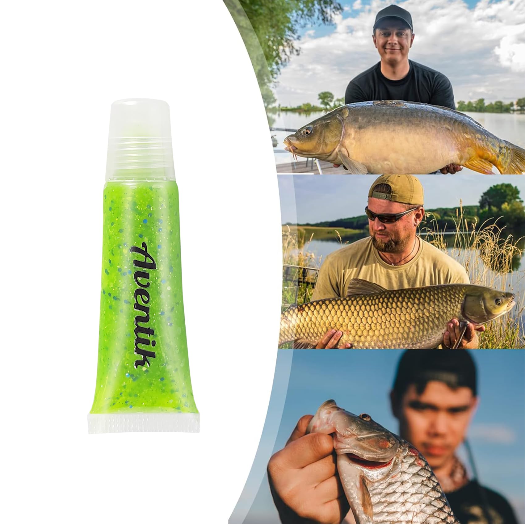EUPHENG Fish Attractant Gel Luminous Green Fishing Lure Attraction Enhancer Scent for Bass, Crappie and Trout Attractant (Garlic Smell-10ml*1) : Sports & Outdoors
