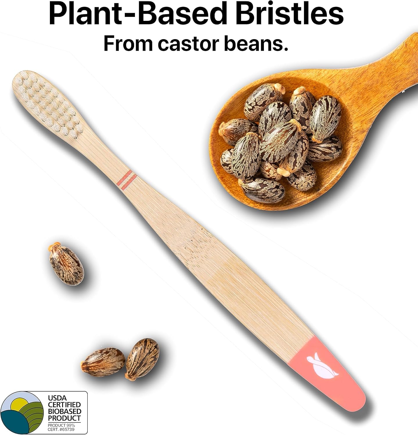 Sea Turtle Cerdas a base de plantas, cepillos de dientes de bambú suave, sellados individualmente para bebés, niños pequeños y niños (paquete de 10)