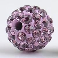 Vista 37 de Bolas de discoteca de 0.394 in de cuentas de arcilla de cristal checo Shamballa pavimenta calidad premium