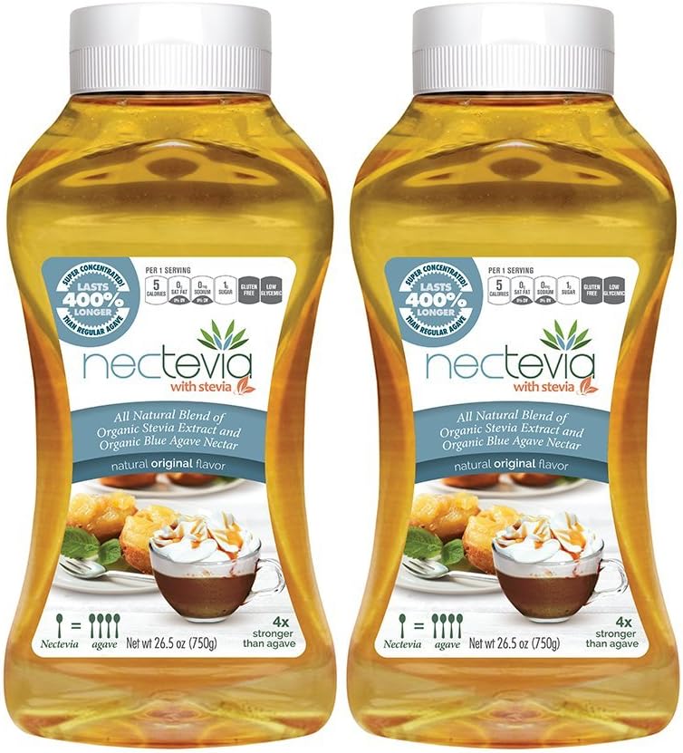 Nectevia Original - Stevia Infused Agave Nectar, 2 Pack