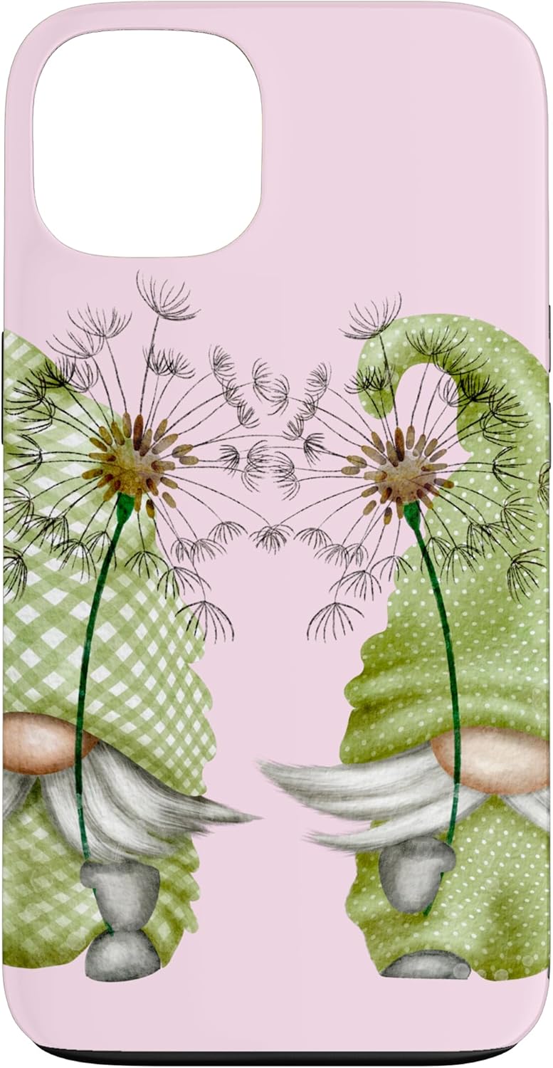 iPhone 12/12 Pro Cute Dandelion Spring Gnomes For Women And Funny Gardener Case