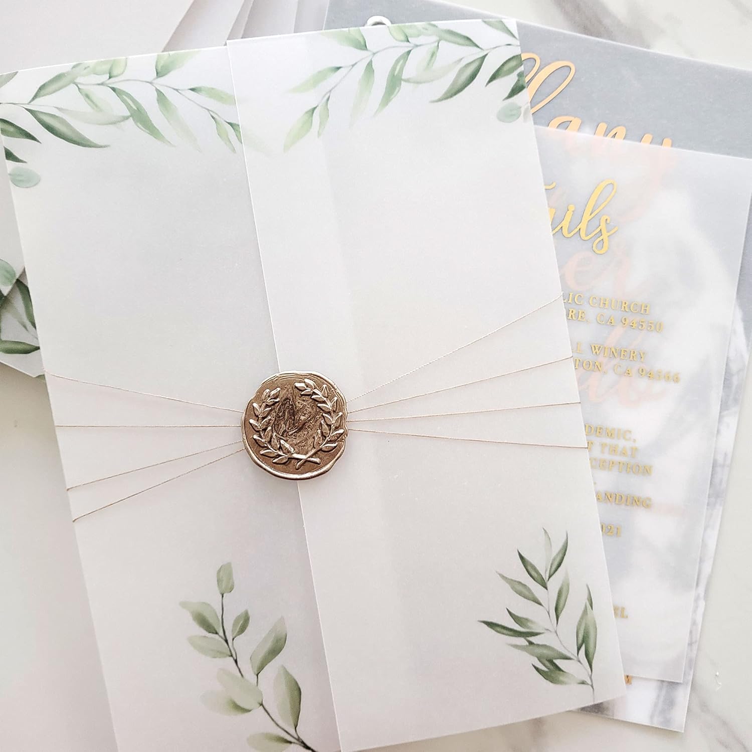 Wedding Vellum Jacket, Wedding Invitation Jacket, Wedding