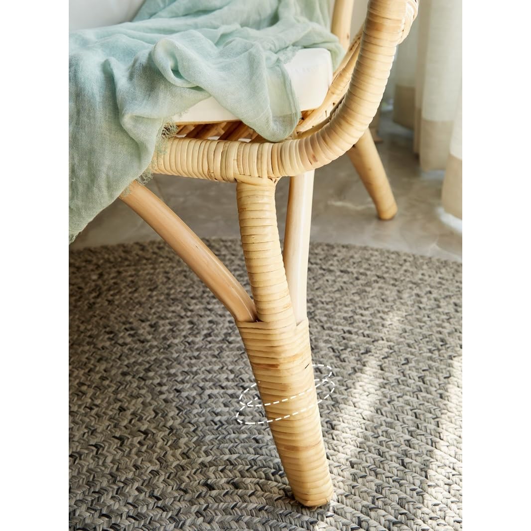Wohnzimmer Sofa Rattan Holz Klein Sofa Stuhl Home Balkon Rückenlehne Freizeit