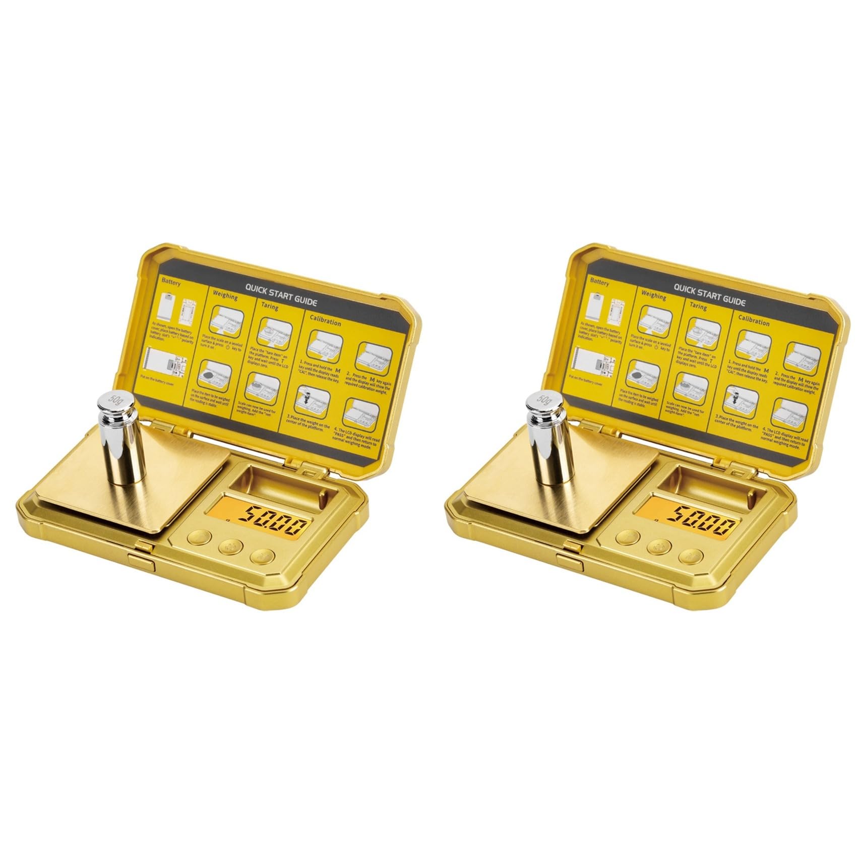 Jnchdghwa As Shown 2X Digital Jewelry Scale 200G 0.01G Pocket Scales With 50G Calibration Weight Smart Scale For Professional Weighing