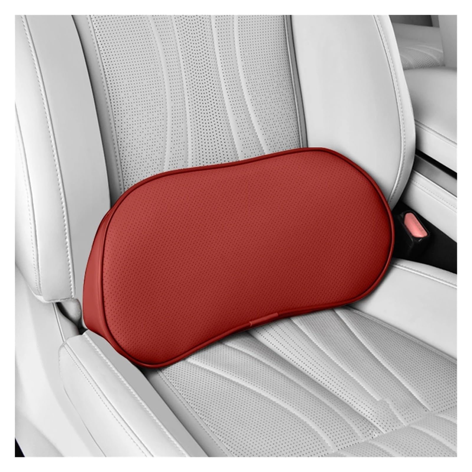 Rynzo scar seat cushion Car Seat Lumbar Support Pillow, Breathable Ergonomic Back Cushion(Red)