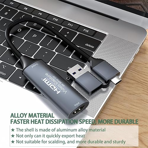 Miniatura 9 de AMZHRLY Tarjeta de captura de video 1080P HDMI a USB captura video y grabación de audio a través de OBS Connect DSLR videocámara para juegos en vivo