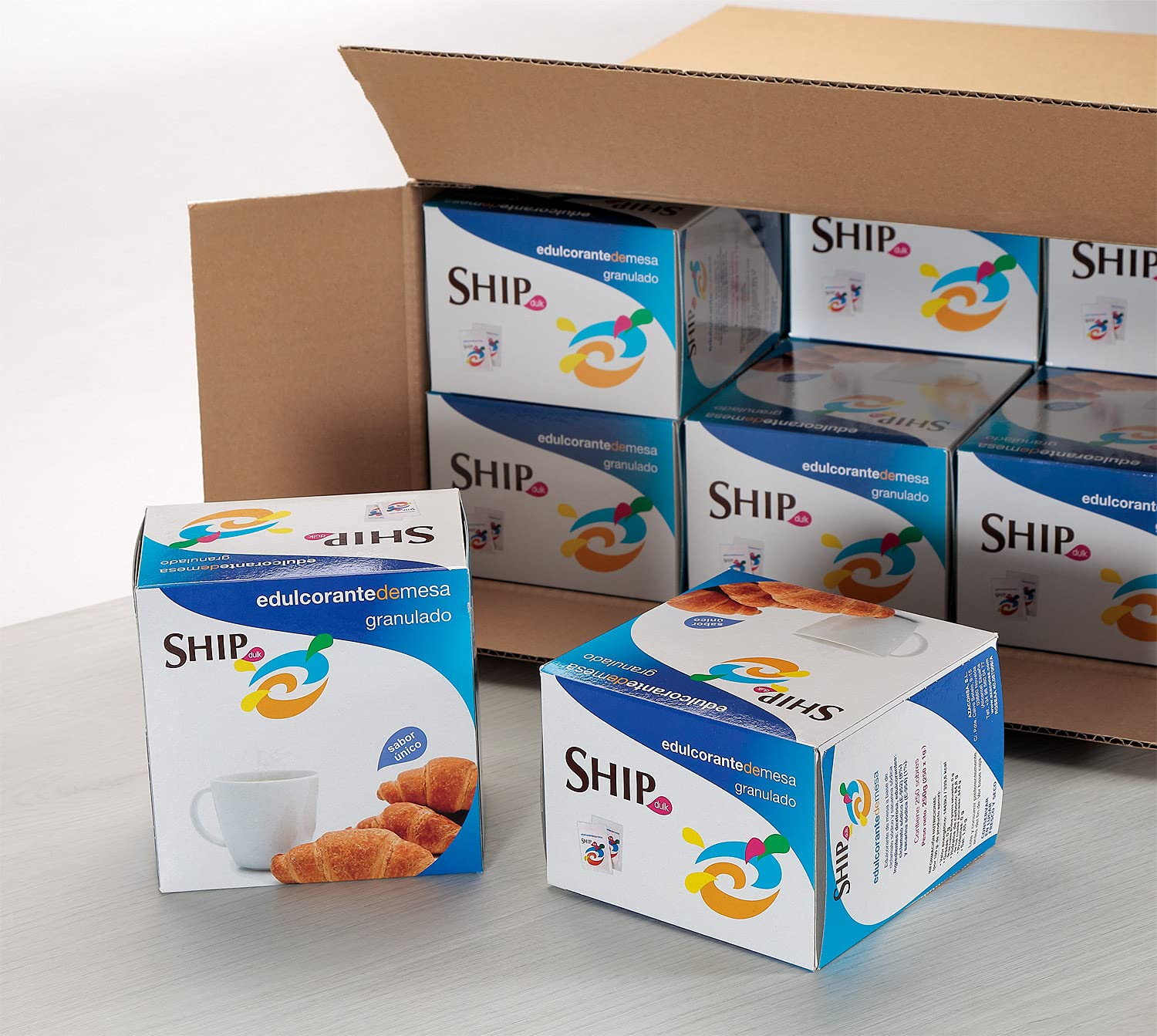 SHIP dulk Edulcorante de mesa en sobres (250 sobres de 1 gramo)