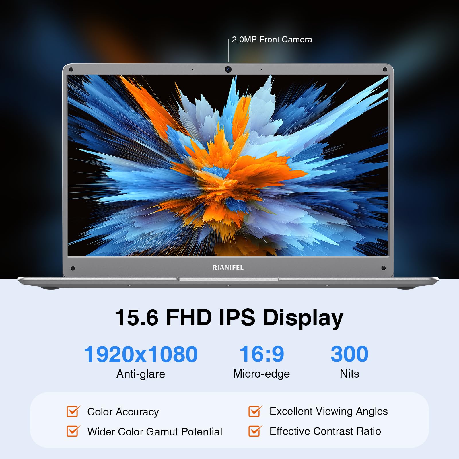 Amazon.com: RIANIFEL Laptop Computer, 15.6 inch 1920x1080 FHD IPS