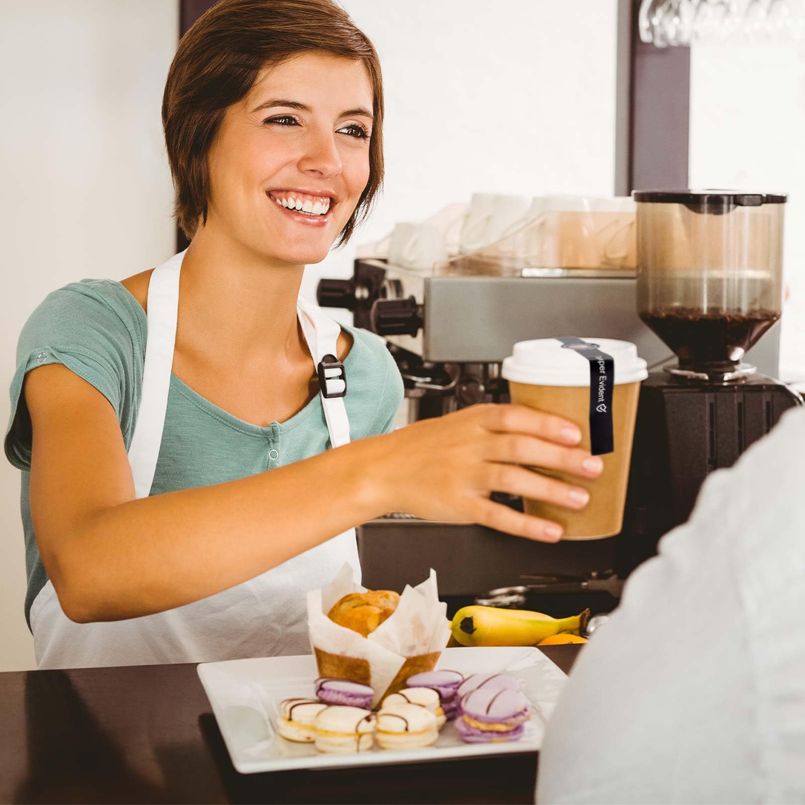 4 rotoli di sigilli sicuri e sicuri per coperchi di bevande, adesivi per la consegna di cibo sigillati per etichette di freschezza per bevande cibo caffè latte tè gelato adesivi
