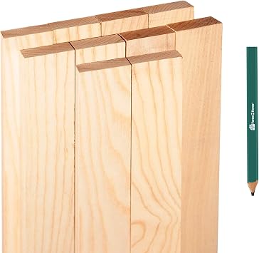 Ash Wood Lumber Bundle - 1 X 2 X 24 inches - 10 Board Pack - Kiln Dried Hardwood - S2S - Includes Carpenter Pencil