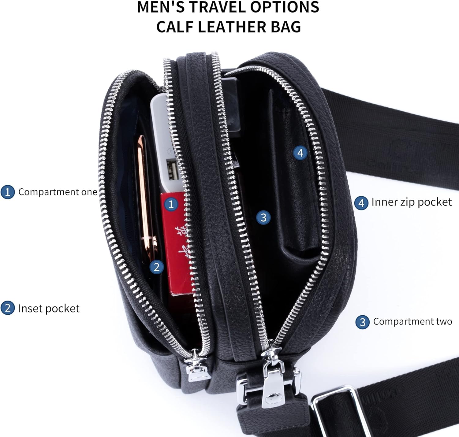 Colins Keirs Laptop backpack & Men's leather crossbody bag