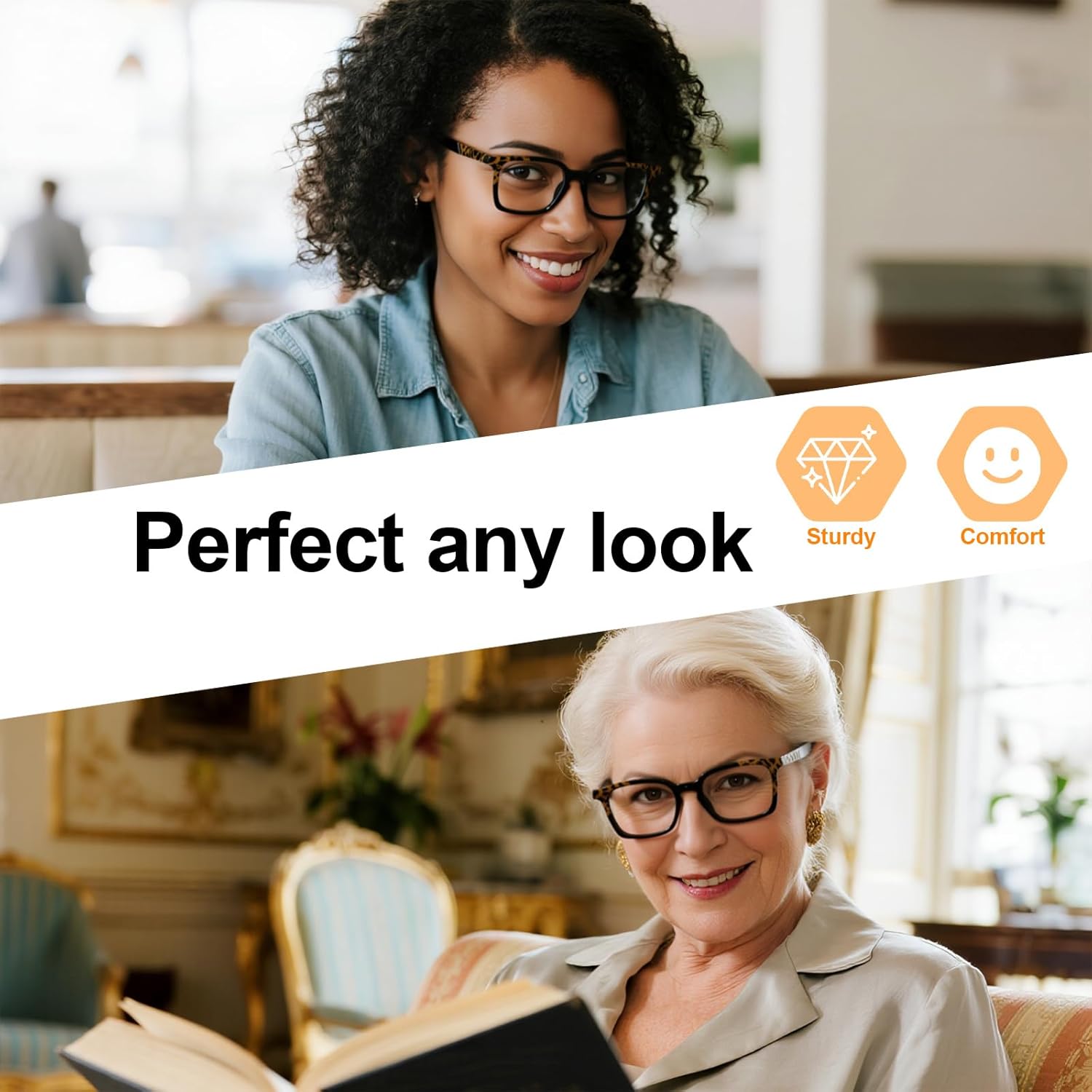 OCCI CHIARI Stylish Reading Glasses 2.5x Women's Readers Comfort Eyeglasses(1.0 1.25 1.5 1.75 2.0 2.25 2.5 2.75 3.0 3.5 4.0 5.0 6.0) - Image 2