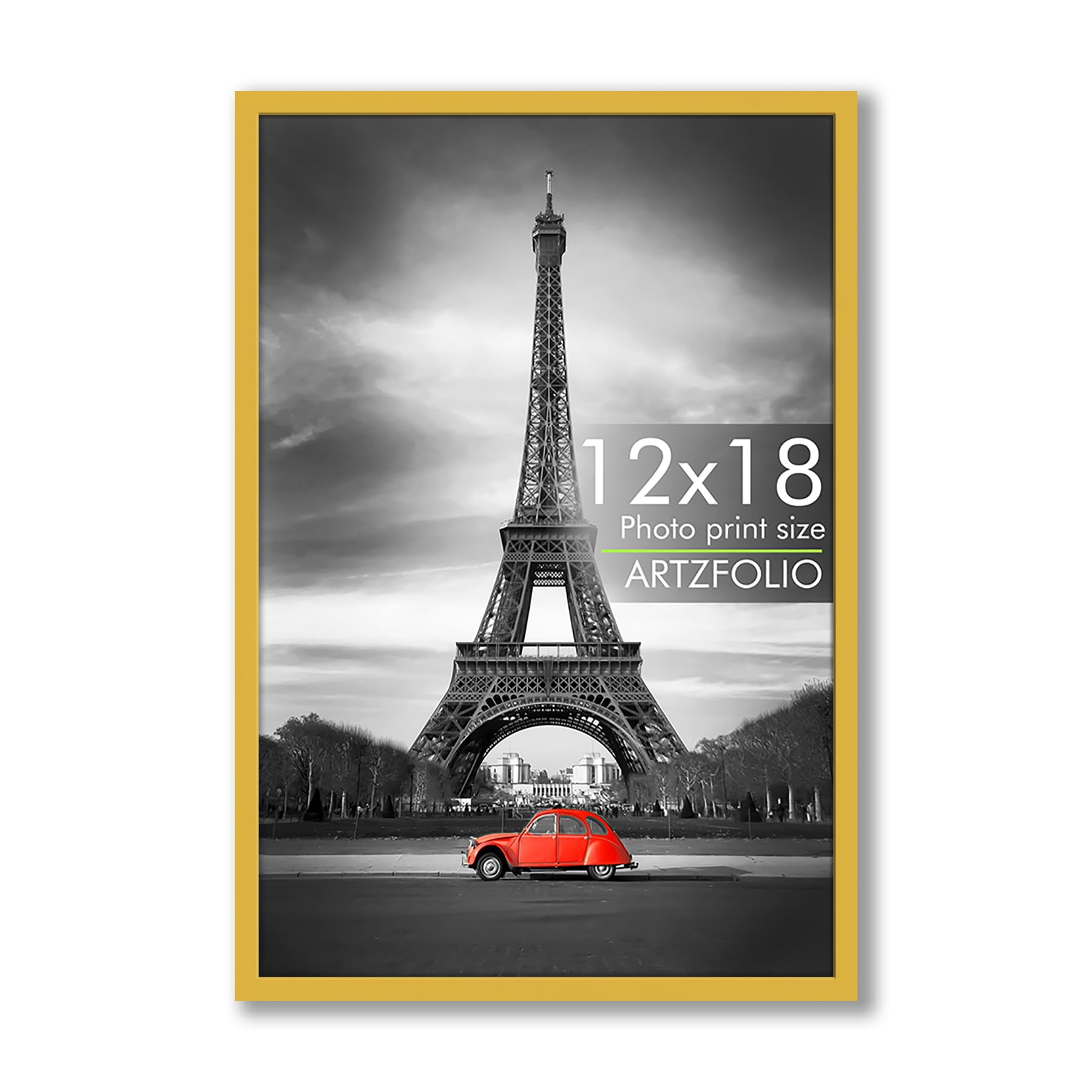 ArtzFolio Wall Photo Frame D567 | Extra Large Size Wall Photo Frames | Big Oversize Picture Frames Bedroom, Home & Office | Golden | 12x18 inch (30x46 cms)