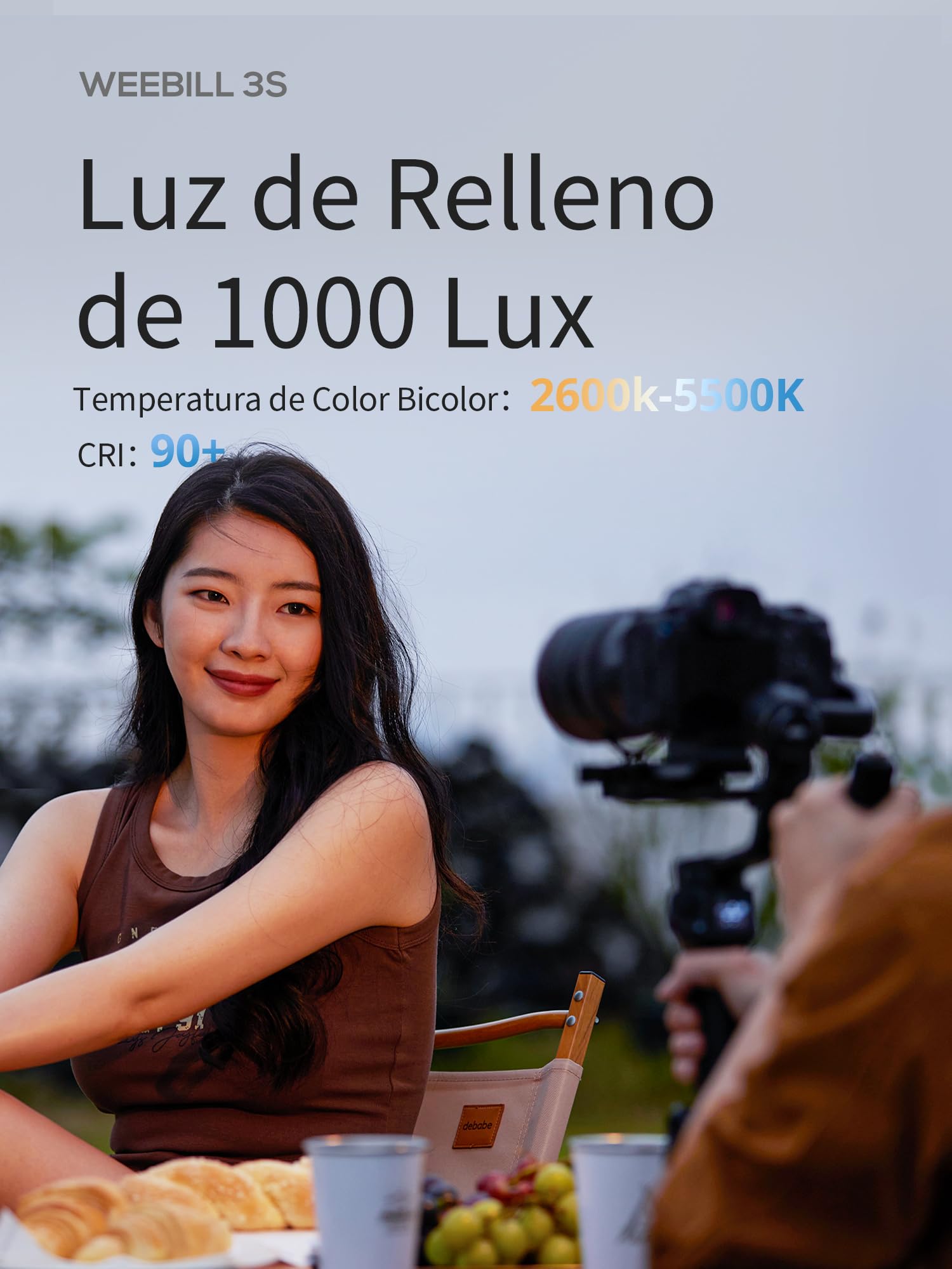 ZHIYUN Weebill 3S [Oficial] Estabilizador de cardán de 3 Ejes para cámara, Bluetooth, Disparo Vertical Nativo, Ligero DSLR y estabilizador sin Espejo con luz de llenado para
