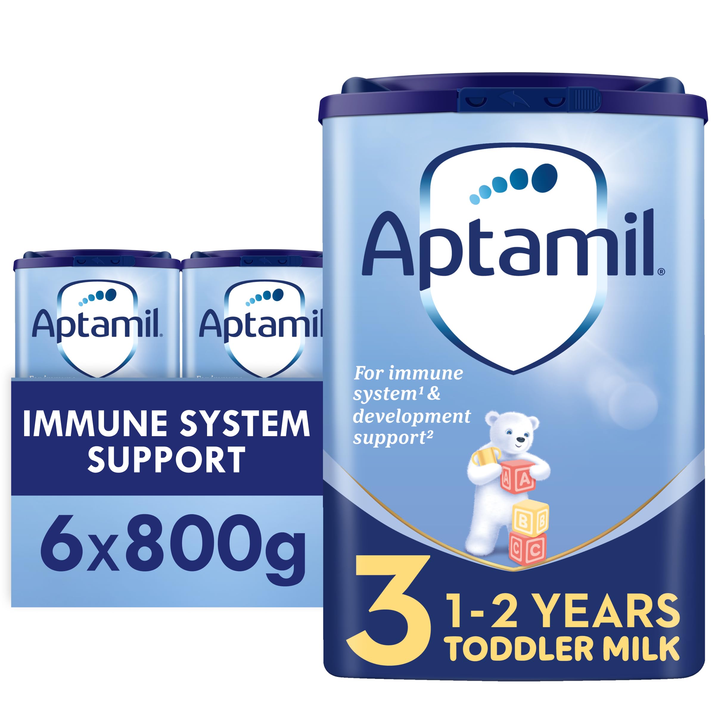 3 Toddler Baby Milk Powder Formula 1-2 Years 800g (Pack of 6)