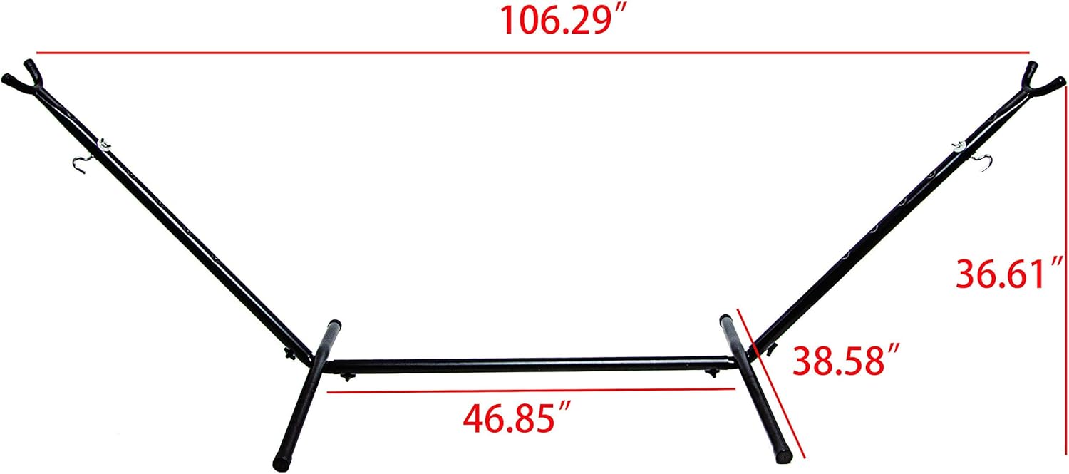 BalanceFrom Double Hammock with Space Saving Steel Stand and Portable Carrying Case, 450-Pound Capacity : Patio, Lawn & Garden